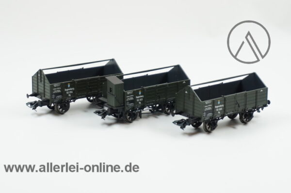 Märklin H0 | 46020 Mittelbordwagen-Set K.Bay.Sts.B. | 3 tlg. Güterwagen-Set der Königlich Bayerischen Staatsbahn