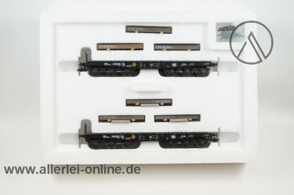 Märklin H0 | 48664 Schwerlastwagen-Set mit Stahlbrammen | Flachwagen Sammp 705 der DB