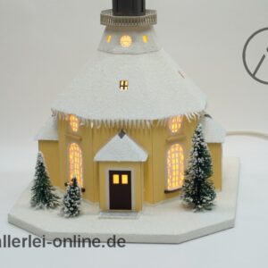 Birgit Uhlig Olbernau Lichterhaus | Seiffener Kirche | Erzgebirge Feinkarton Kunst | beleuchtet