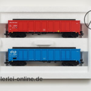 Märklin Spur H0 | 47197 Hochbordwagen Eanos 201 der NS Cargo | 2 tlg. Güterwagenset