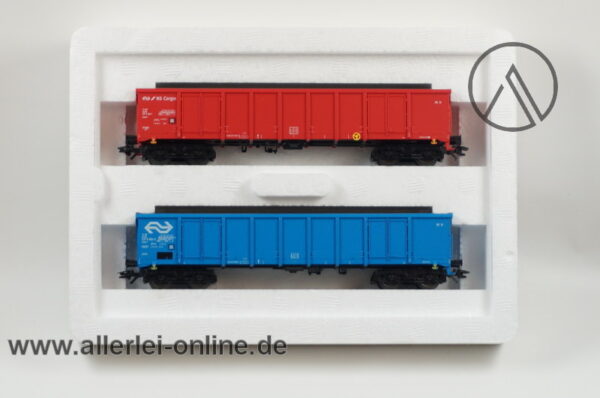 Märklin Spur H0 | 47197 Hochbordwagen Eanos 201 der NS Cargo | 2 tlg. Güterwagenset