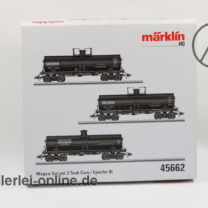 Märklin H0 | 45662 US Tankcars Wagen-Set 3 Tlg. | 4-Achs Kesselwagen der Shipper's Car Line