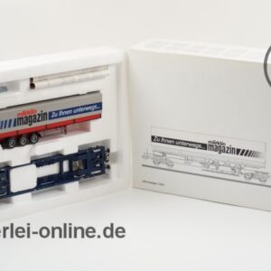 Märklin H0 | 47447 Taschenwagen Jahreswagen 2003 | Flachwagen mit “ Märklin Magazin ” Sattelanhänger