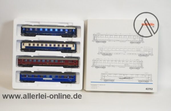 Märklin H0 42752 | Schnellzug Wagen-Set Insider Tour 96 | 4-Teilig Personenwagen-Set