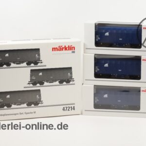 Märklin H0 | 47214 Schiebeplanenwagen-Set | 3-tlg. Wagen-Set Shimmns der European Rail Rent - ERR