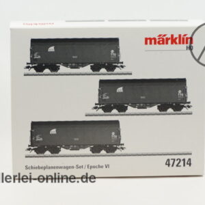 Märklin H0 | 47214 Schiebeplanenwagen-Set | 3-tlg. Wagen-Set Shimmns der European Rail Rent (ERR) mit OVP