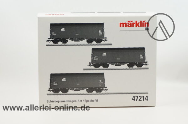 Märklin H0 | 47214 Schiebeplanenwagen-Set | 3-tlg. Wagen-Set Shimmns der European Rail Rent (ERR) mit OVP