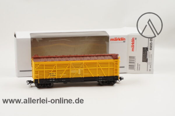 Märklin H0 | 45655 | 5-tlg. USA Stock Car Set | M-K-T Typ S-40-12 Viehwagen Güterwagen-Set