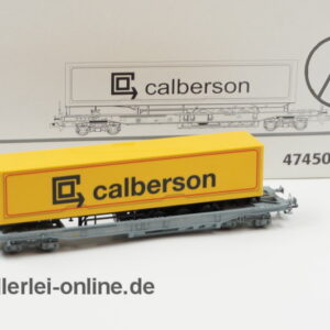 Märklin Spur H0 | 47450 Taschenwagen der SNCF | Flachwagen mit “ calberson ” Sattelanhänger