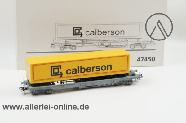 Märklin Spur H0 | 47450 Taschenwagen der SNCF | Flachwagen mit “ calberson ” Sattelanhänger