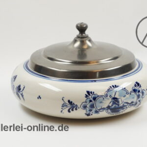 WMF Delft Blauw Deckeldose | Bonbonniere mit Zinndeckel | Handbemalt