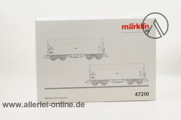 Märklin H0 | 47210 Coil-Wagen der SNCB/NMBS | 2 tlg. Schiebeplanenwagen-Set Originalkarton