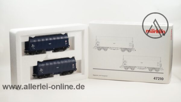 Märklin H0 | 47210 Coil-Wagen der SNCB/NMBS | 2 tlg. Schiebeplanenwagen-Set mit OVP