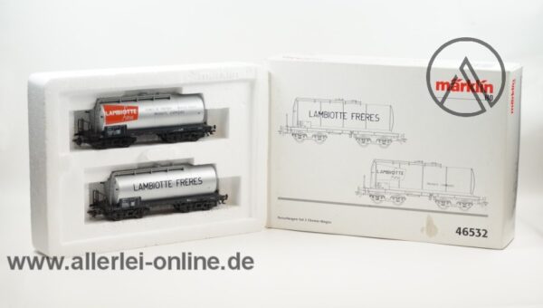 Märklin H0 | 46532 Kesselwagen-Set der SNCF | Lambiotte Freres Chemie-Wagen