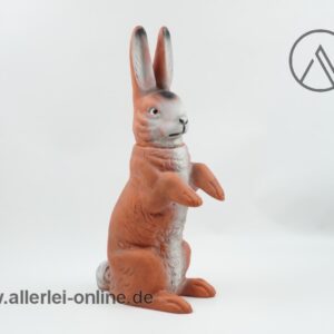 Alte Quietschfigur | Hase Gummifigur / Osterhase | Hohlgummi Figur | Vintage 60-70er Jahre