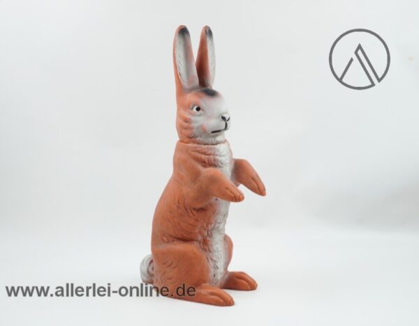 Alte Quietschfigur | Hase Gummifigur / Osterhase | Hohlgummi Figur | Vintage 60-70er Jahre