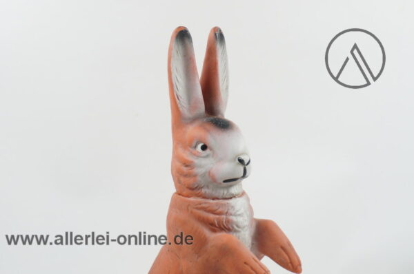 Quietschefigur | Hase Gummifigur / Osterhase | Hohlgummi Figur | Vintage aus den 60-70er Jahren