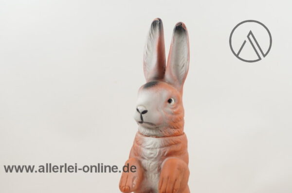 Quietschfigur | Hase Gummifigur / Osterhase | Hohlgummi Figur | 60-70er Jahre