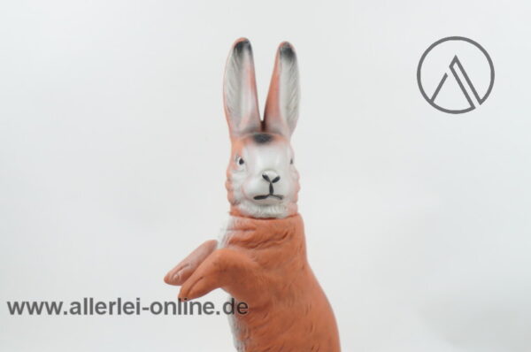 Alte Quietschfigur | Hase Gummifigur / Osterhase-Figur | Hohlgummi Figur