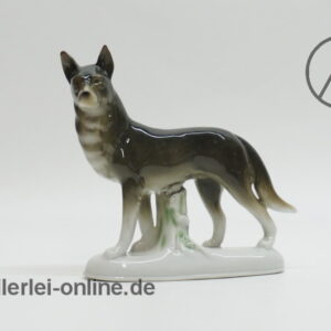 Porzellan Figur | Deutscher Schäferhund | Wolfshund - Hunde | Tierfigur