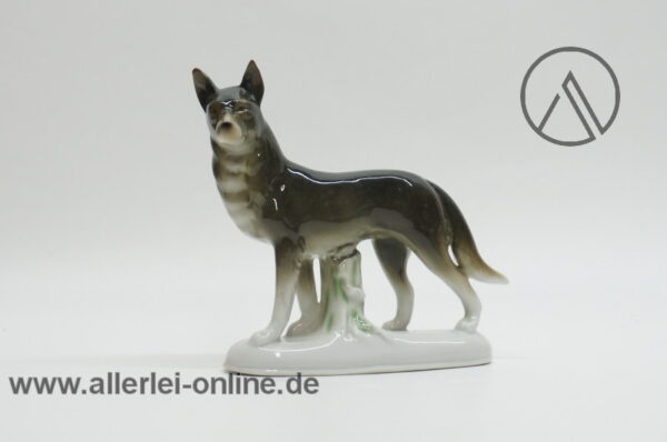 Porzellan Figur | Deutscher Schäferhund | Wolfshund - Hunde | Tierfigur