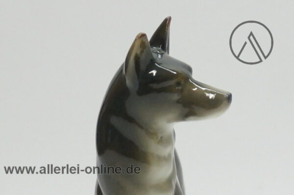 Alte Porzellan Figur | Deutscher Schäferhund | Wolfshund