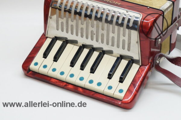 Hohner Mignon I Akkordeon | Rot / Perlrot | 17 Piano-Tasten | 8 Bässe