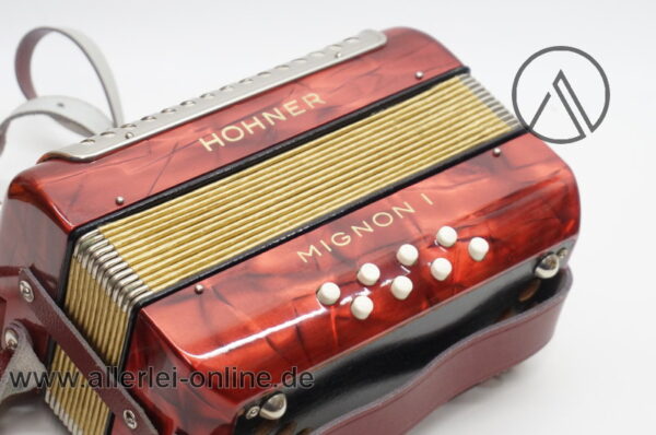 Hohner Mignon I Akkordeon | Rot / Perlrot | 8 Bässe mit Originalkarton