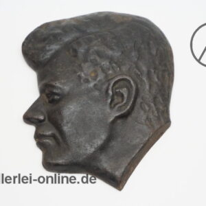 Eisenguss Silhouette | Präsident John F. Kennedy | Gusseisen Silhouette | Vintage 60er Jahre