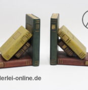 Vintage Buchstützen Paar | Bücherhalter im Buch Design | 60s Mid Century Bookends