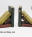 Vintage Buchstützen Paar | Bücherhalter im Buch Design | 60s Mid Century Bookends