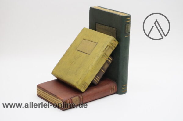 Vintage Buchstützen Paar | Bücherhalter im Bücher-Design | Bookends