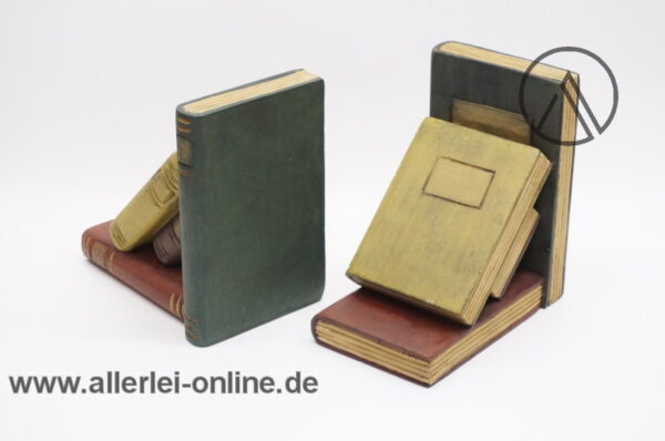 Vintage Buchstützen Paar | Bücherhalter in Buch-Form | Bookends