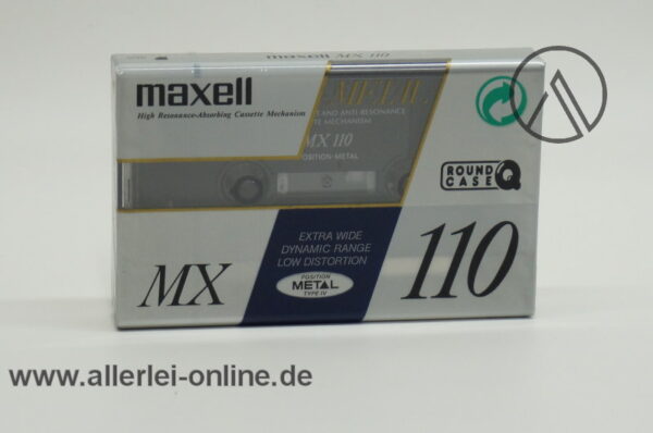 Maxell MX 110 | Audio Kassette | Metal Type IV | Music and Voice Leerkassette | NEU/OVP