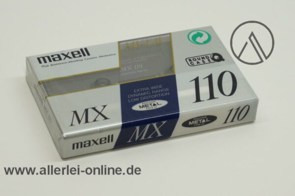 Maxell MX 110 | Audio Kassette | Metall Type IV | Music and Voice Leerkassette