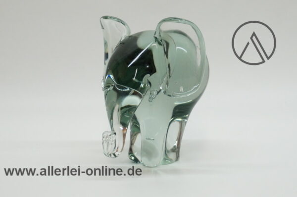 Villeroy & Boch Glas Elefanten Skulptur | Glass Elephant | Vintage Glasfigur