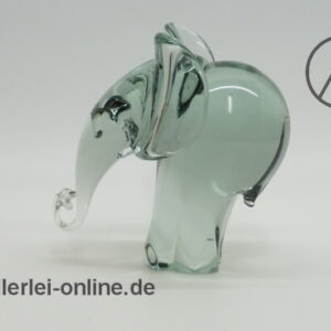 Villeroy & Boch Glas Elefant Skulptur | Elephant Figur | Vintage Glasfigur | 740gr.