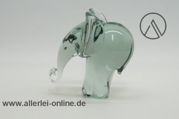 Villeroy & Boch Glas Elefant Skulptur | Elephant Figur | Vintage Glasfigur | 740gr.