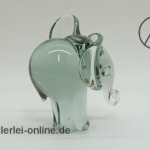 Villeroy & Boch Glas Elefant Skulptur | Elephant Figur | Vintage Glasfigur