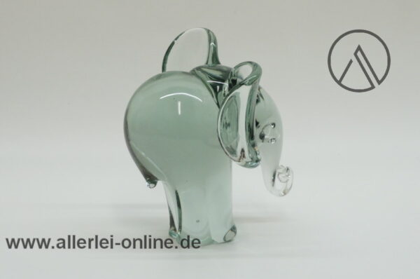 Villeroy & Boch Glas Elefant Skulptur | Elephant Figur | Vintage Glasfigur