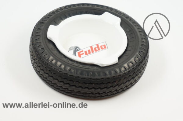 Gummi Reifen-Aschenbecher | FULDA Reifen | Vintage 70er Jahre Ashtray