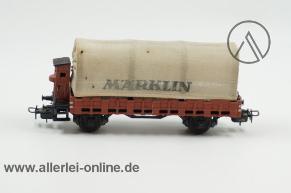 Märklin H0 | Märklin 322 Guß- Planwagen mit Bremserhaus | Güterwagen mit Plane