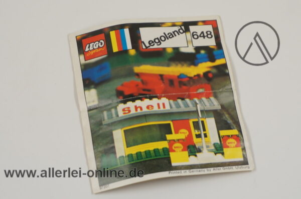LEGO® 648 Original Bauanleitung | Vintage 70er Jahre
