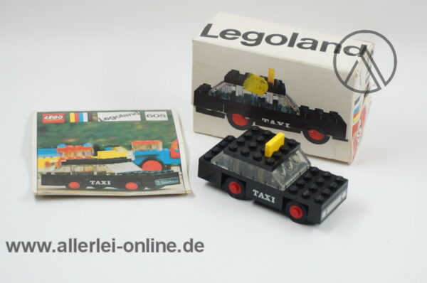LEGO® 605 TAXI | 605-2 mit Original Bauanleitung und OVP - Originalverpackung | Vintage 70er Jahre