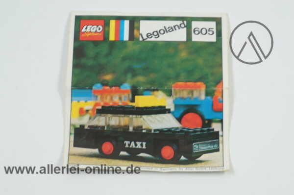LEGO® 605 TAXI | 605-2 Original Bauanleitung