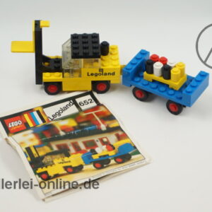 LEGO® 652 Forklift mit Anhänger und Original Bauanleitung | Vintage 70er Jahre