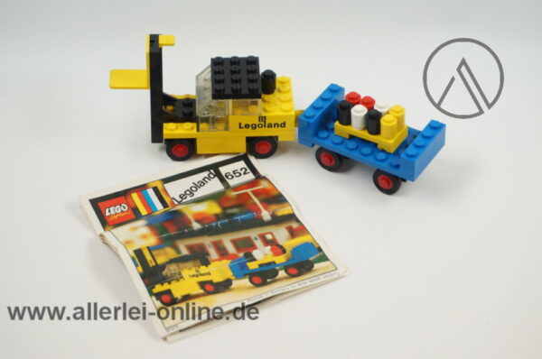 LEGO® 652 Forklift mit Anhänger und Original Bauanleitung | Vintage 70er Jahre