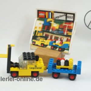 LEGO® 652 Gabelstapler mit Anhänger und Original Bauanleitung | Vintage 70er Jahre