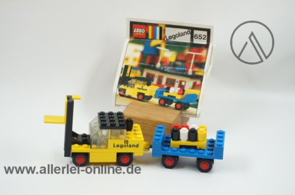 LEGO® 652 Gabelstapler mit Anhänger und Original Bauanleitung | Vintage 70er Jahre
