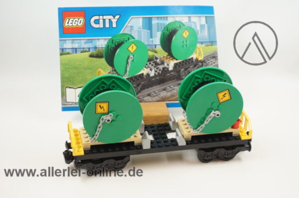 LEGO® City 60052 | LEGO® Eisenbahn Güterwagen mit Trommeln und Original Bauanleitung